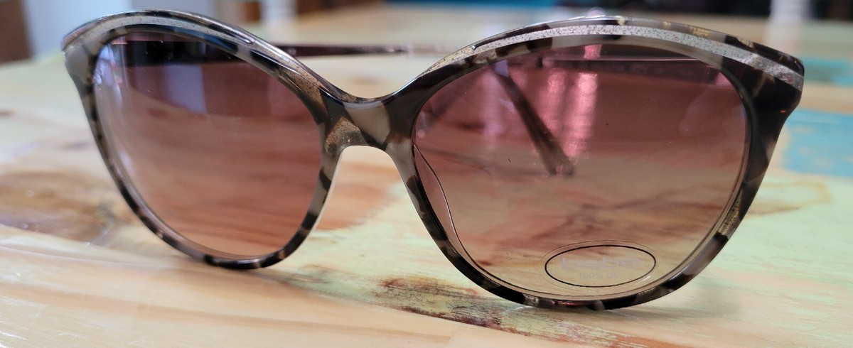 Bebe BB7229 Topaz Glitter Sunglasses bebe BB7229 Sunglasses Women Topaz Glitter Round 56mm New  main image 3