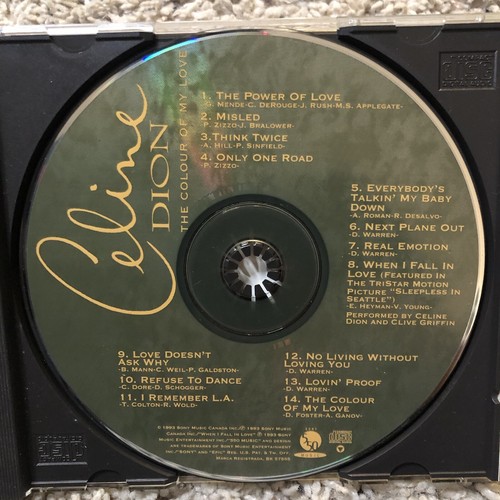 Celine Dion CD The Colour Of My Love Album 1993 Sony 550 Modern Pop Music - Picture 5 of 5