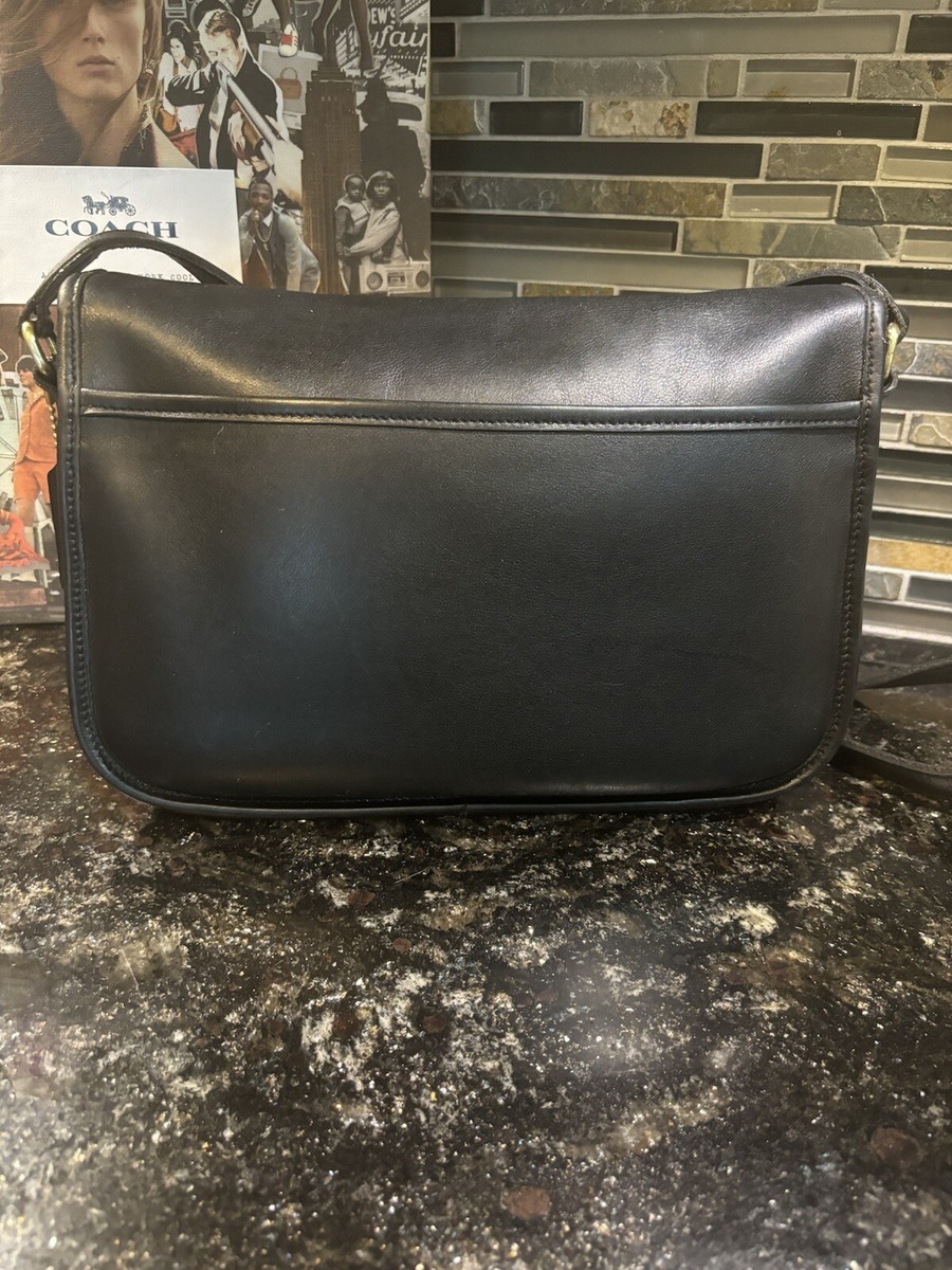 COACH Vintage City Bag Crossbody Black Leather Handbag 9790 COACH Vintage City Bag Crossbody Black Leather Handbag 9790