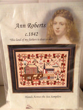 Hands Across The Sea Samplers ANN ROBERTS 1842 Ctd Cross Stitch Pattern