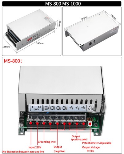 DC Regulated Switching Power Supply High-Power PSU Transformer500W/600W - 1500W - Picture 16 of 53