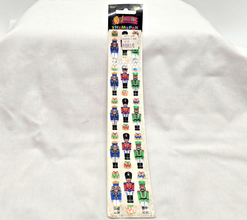 Vintage SandyLion Nussknacker Weihnachten Mylar Aufkleber 100+ Sticker Folie VERSIEGELT
