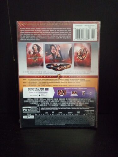 The Hunger Games-Catching Fire- Blu-ray/ DVD/ 3 Disc Ultraviolet Combo NEW ~ #9 - Picture 2 of 2