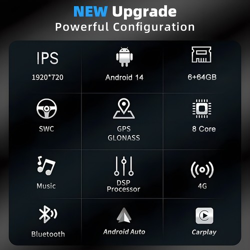 8.8" 8-Kern Android14 Autoradio CarPlay Für Audi A4/A5/B8/S4/S5 Concert Symphony - Bild 2 von 18
