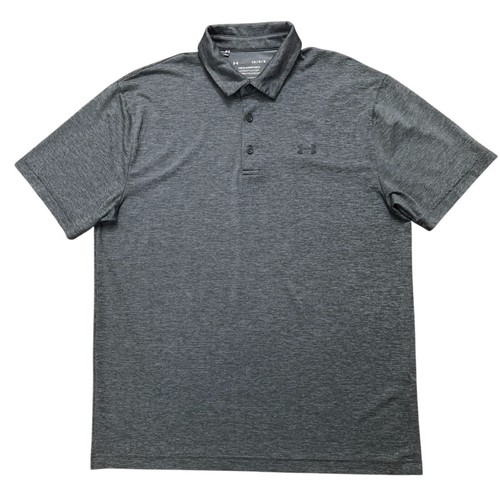 Under Armour The Playoff Polo Shirt Mens L Short Sleeve Performance Golf Gray