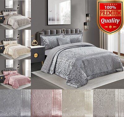 Samt Bettwäsche Bettdecke Set 3-teilig Bettüberwurf und Kissenschein Bettwäsche Set King