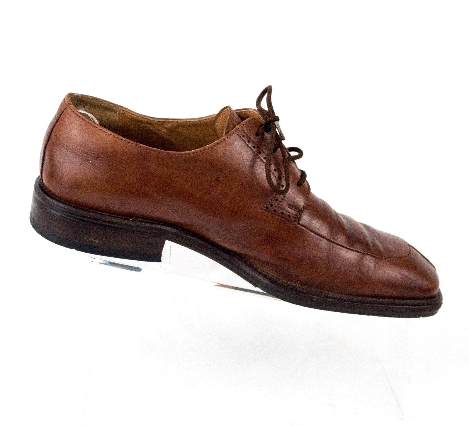 SAOLA Scarpe Oxford in pelle marrone US 9 punta divisa derby stringate EU 41 Mario Bruni Italia