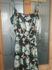 Karlie Satin Floral Wrap Maxi Dress Size 10 NEW