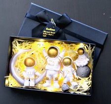 Astronaut Figurine Gift Set Planet Spaceman Decor for Car Home Office Best Gift