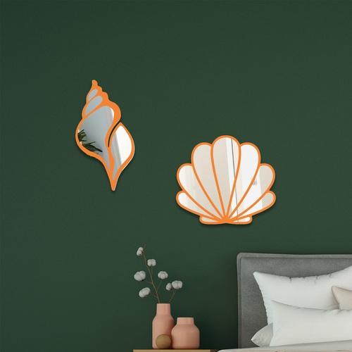 Espejo de caracol de baño único decoración de la casa espejo de acrílico de pared pequeña junto al mar - Imagen 2 de 9