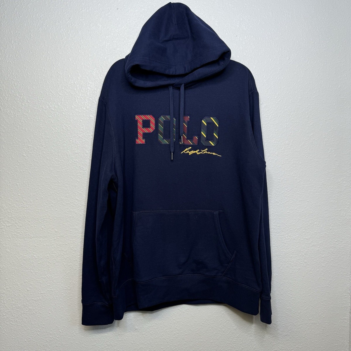 【関税送料込み】Polo Ralph Lauren College Script Hoodie Polo Ralph Lauren Men's Script Polo Logo Fleece Pullover