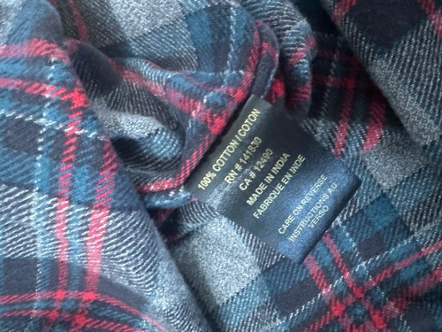 Camicia Dark Seas Division Adulto Extra Large Rosso Blu Flanella Bottoni Indie Uomo - Foto 5 di 12