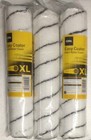 Coral 12" Microfibre Woven Paint Roller Sleeve Refill Standard Pile Pack of 3
