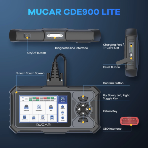 MUCAR CDE900 Lite Full Systems OBD2 Scanner Diagnostic Tool 5 Resets Free Update - Picture 5 of 14