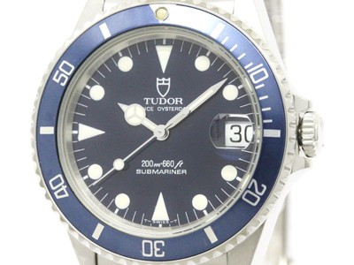 Polished TUDOR Rolex Prince Oyster Date Submariner Steel Watch 75090 (BF106821)