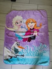 Disney Frozen - Winter Magic - Anna Elsa Olaf - Fleece Plush Throw Blanket 40x50