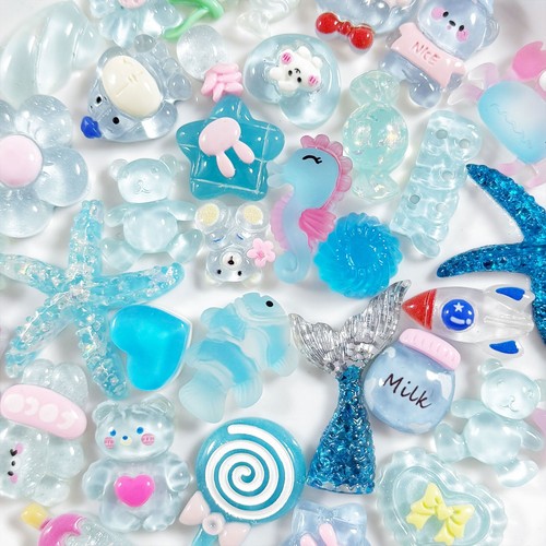 50Pcs Color Series Cartoon Food Sweets Animal Flower DIY Phone Case Making Charm - Picture 41 of 45