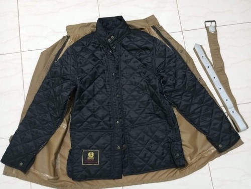 Men's Belstaff Jacket 2in1 Light Belted Jacket And Quilted Black Jacket Size 44. - Picture 13 of 24