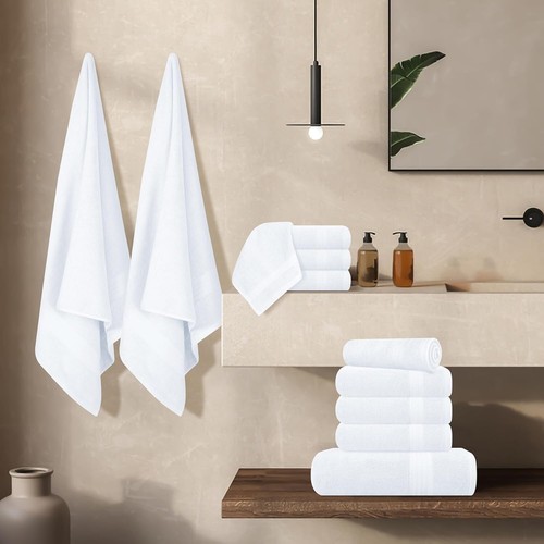 Luxury Bath Towels Sets 100% Pure Cotton 800GSM Soft Face Hand Jumbo Bath Sheets - Picture 11 of 69