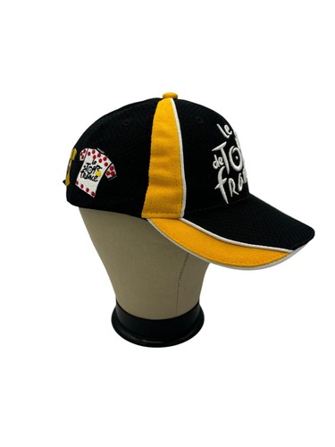 Sombrero Le Tour De France Negro Amarillo Correa Ajustable Talla Única Peso Ligero Aireado - Imagen 7 de 12