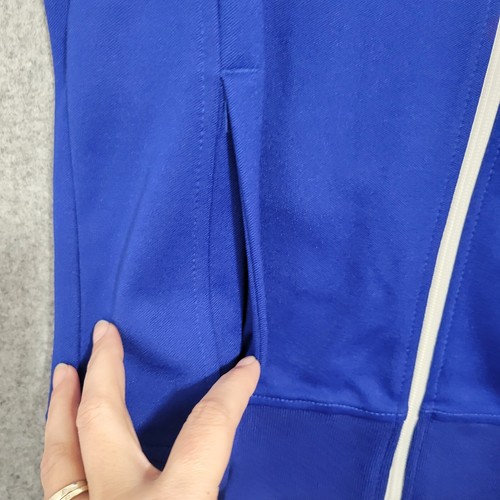 Giacca uomo Ellesse Roma Track Top blu medio bianco EM00117 retrò sport - Foto 9 di 14
