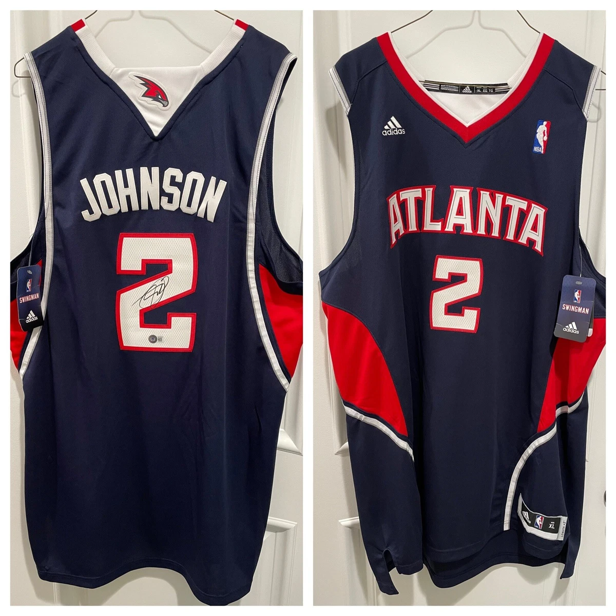 Joe Johnson Atlanta Hawks Signed Autographed Red #2 Custom Jersey PSA –