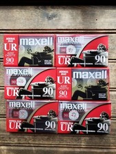 Maxell UR-90 Blank Audio Cassette Tapes 6 Pack 90 Min Normal Bias New Sealed