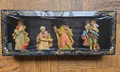 Vtg Three Kings Gifts Shepherd W/ Lamb, Polystone Flat Base NIB From Fortunoff 