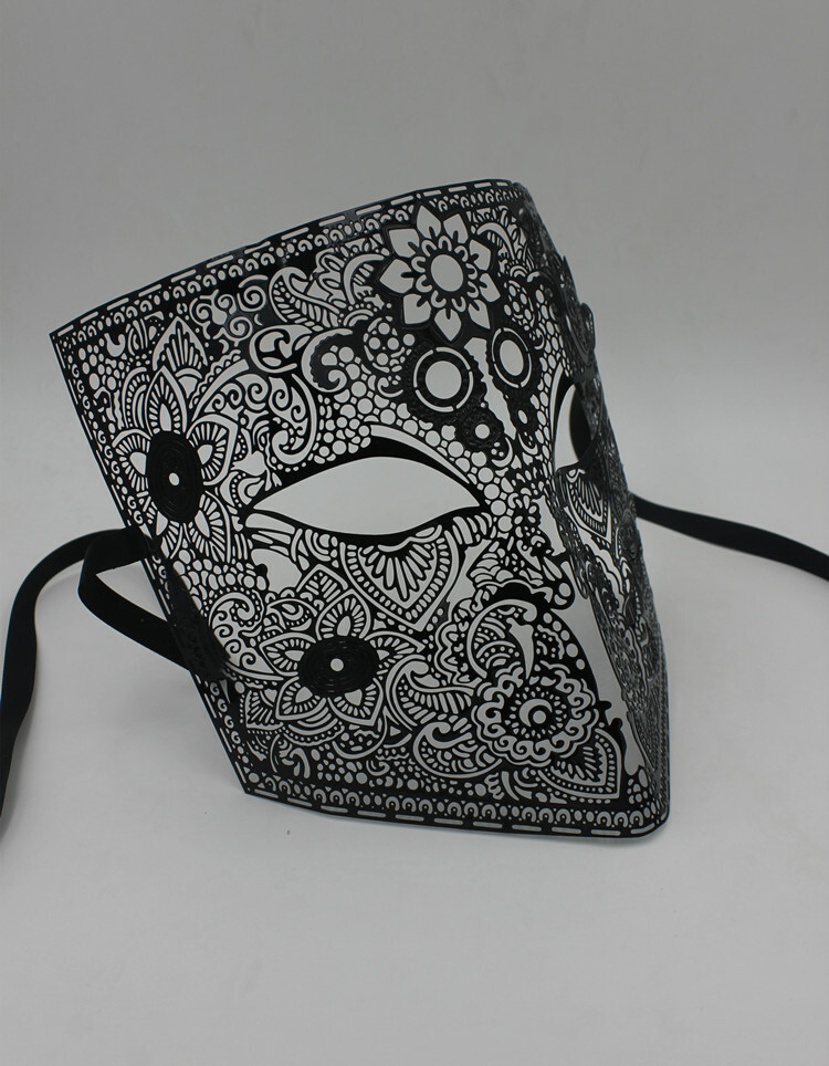 Luxury Bauta Light Filigree Metal Venetian Masquerade Mask