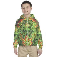 New Kids Hoodie Artistic Design Jamaica Reggae Pattern 7434104389335