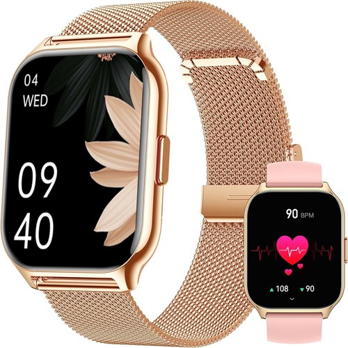 Luxus Smartwatch Telefonfunktion Armband Fitness Blutsauerstoff Tracker Pulsuhr - Bild 15 von 15