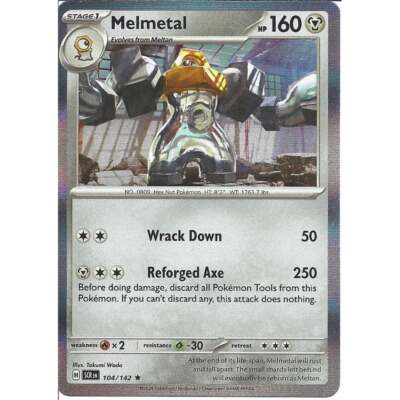 M.C. Mell'O' - Comin' Correct (UKレアミドル) 104/142 Melmetal : Rare Holo Card : Stellar Crown : Pokemon