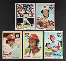1978 Topps Baseball All Star Lot 5 Cards Johnny Bench