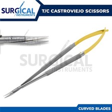 T/C Castroviejo Scissors 7" Curved Surgical Stainless Dental Premium Grade