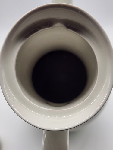 Vtg HALL Ernest Sohn 11-1/2" Tall Coffee/Tea Serving Pot Decanter - White - Picture 12 of 14