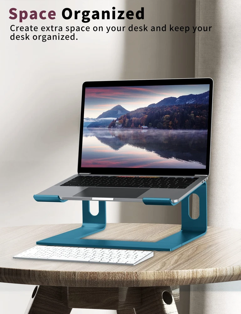 Aluminum Laptop Stand for Desk Ergonomic Adjustable Notebook Riser Holder Detachable Computer Stand  