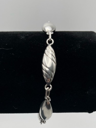 925 Sterling Silber Armband sechs ovale Glieder Länge 7" - Bild 2 von 3