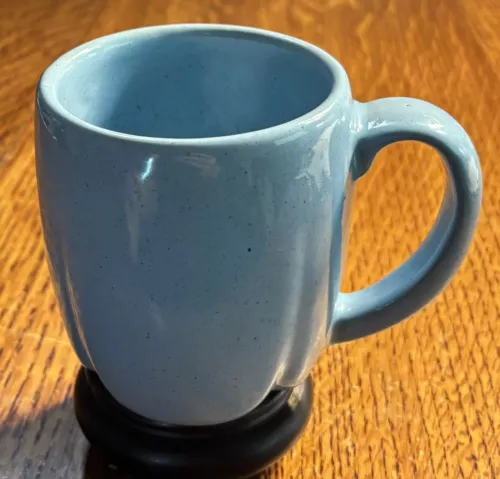 Frankoma American Pottery Vintage C6 Coffee Tea Mug Robins Egg Blue 3 1/2" Tall