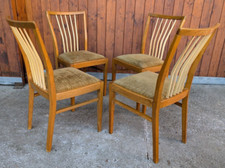4X Vintage Dining Chairs Designer Chair Wood 50S Mid Century Chairs Danish B