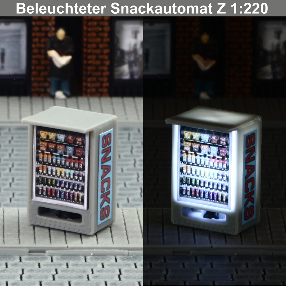 OVERDRIVE-RACING Snack Verkaufs Automat LED SMD Beleuchtet - Spur Z - 1:220