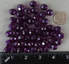 12mm Faceted Translucent Purple Beads 50 Pack USA Fishing Tackle