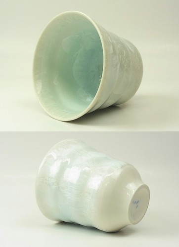 Taza de té o5951, japonesa, MIE HAZAMA, esmalte de cristal YUNOMI. - Imagen 9 de 10