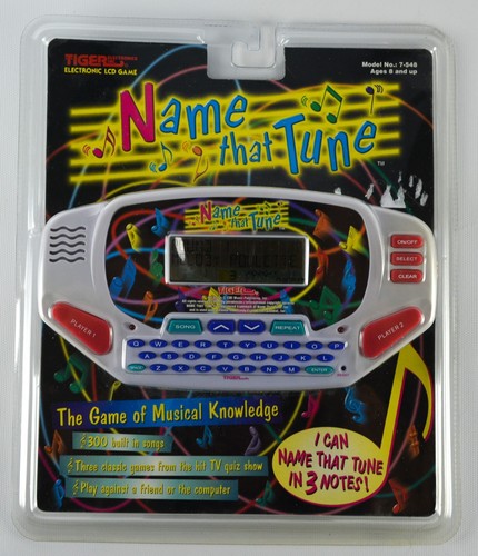 Tiger Name-That-Tune Handheld LCD Toy Portable Song Video Game White Vintage - Picture 2 of 7