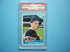 1965 TOPPS MLB BASEBALL CARD #380 ROCKY COLAVITO PSA 8 NM/MINT SHARP+ GL