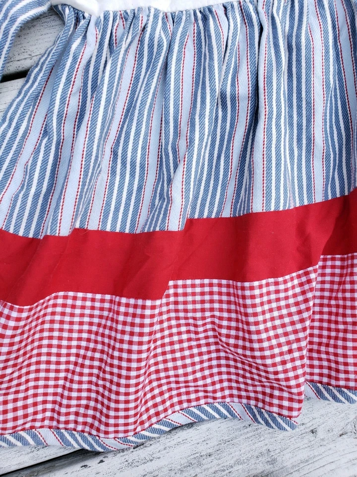 Юбка для кроватки Cottagecore Farmcore тикающая полоса имбирь юбка для кроватки - Изображение 3 из 4