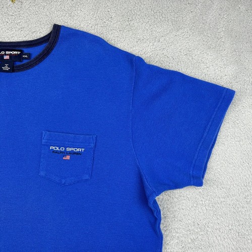 Polo Sport Ralph Lauren Hemd Herren XXL Blau Strick Tee Baumwolle Freizeit Klassisch - Bild 5 von 17