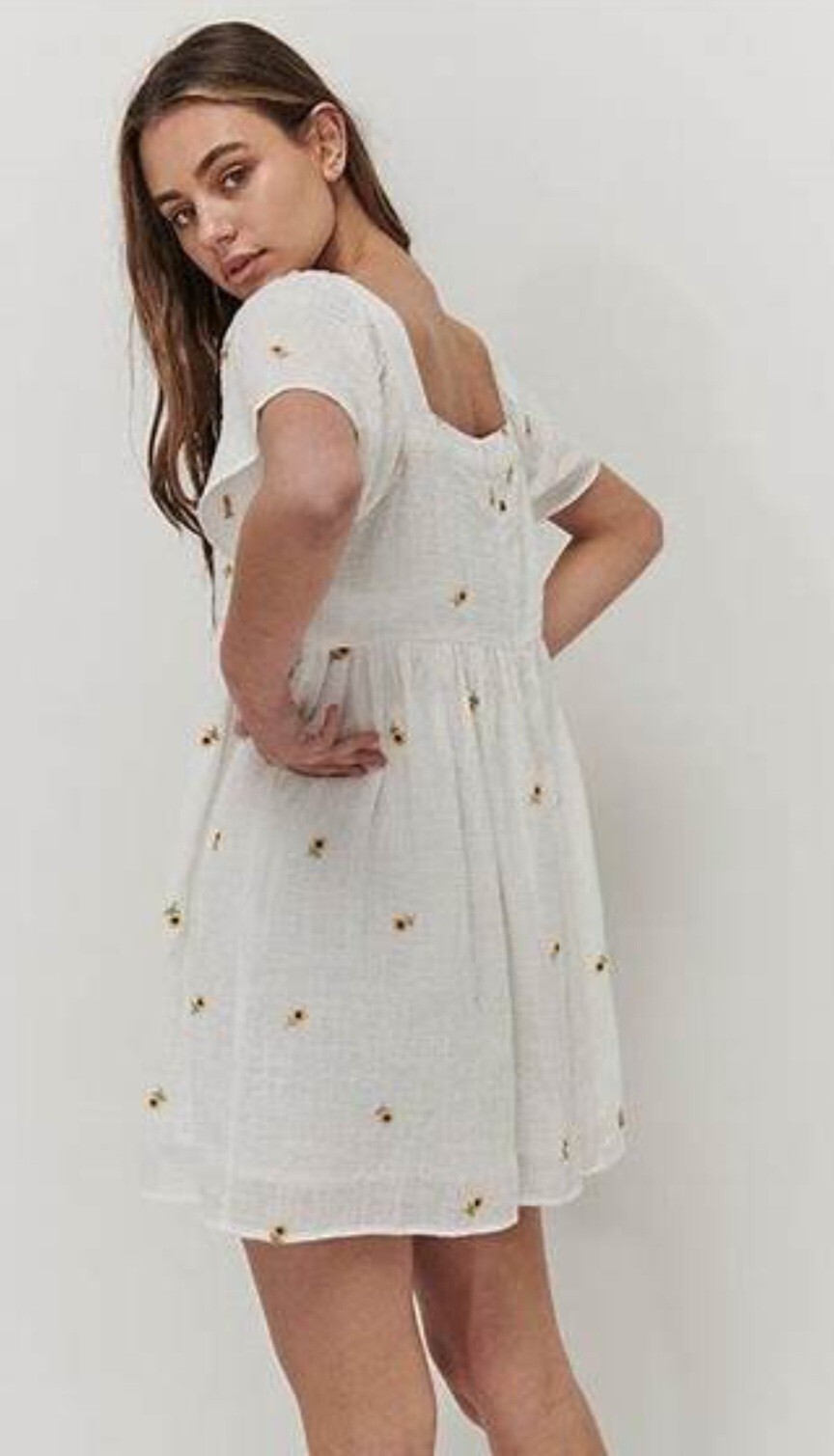 Ghanda Margie Yellow Daisies Dress Large eBay