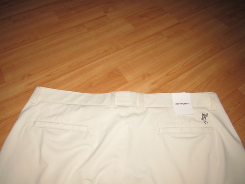NWT New ASHWORTH Men's 38 X 33 Light Tan Golf Pants Flat Front Microfiber - Picture 5 of 5