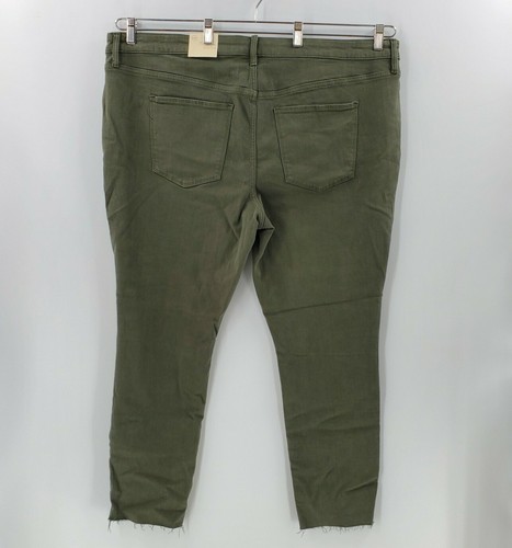 Nuevo con etiquetas Jegging Jeans Universal Hilo Verde Oliva Envejecido Dobladillo Crudo Talla 24W - Imagen 10 de 12