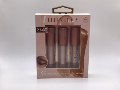 ELLEN TRACY Long Lasting SHIMMER Liquid Eyeshadows  ~ 3 Glam Shades